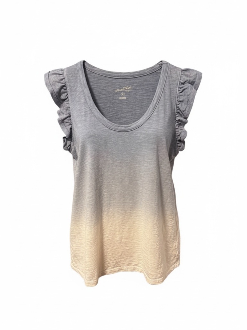 Universal Thread Ombre Ruffle Sleeve Tank Blue White – Medium